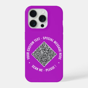 15 Pro Code QR coque iphone texte personnalisé Vos couleu