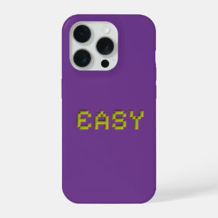 15 Pro Coque iPhone EASY Neon Pixel Art - Violet 3D Gamin