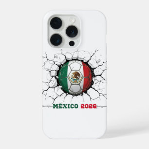 15 Pro Coque iPhone Mexico 2026 Ballon de Football Casse-
