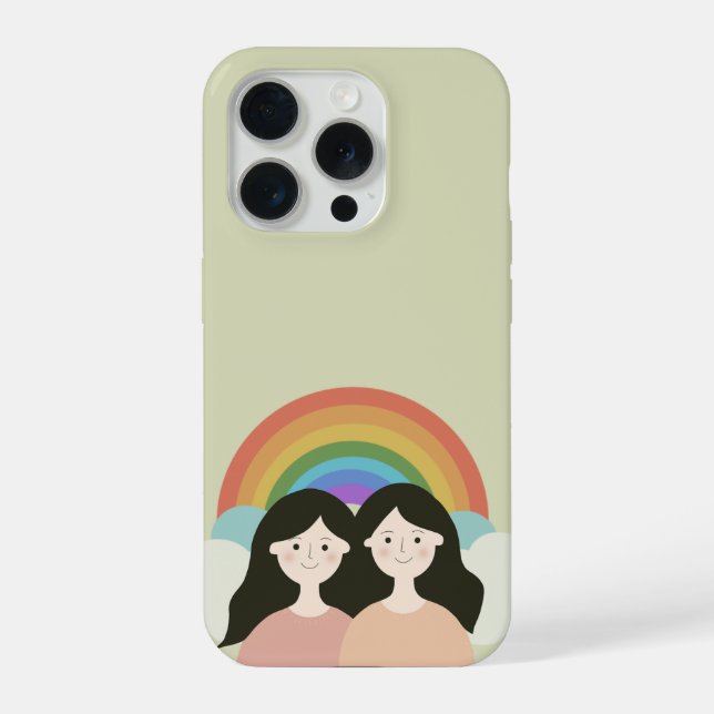 15 Pro Coque iphone Rainbow Twins de charme (Verso)