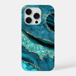 15 Pro coque iphone Turquoise de Parties scintillant turq