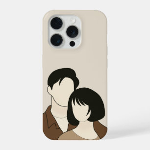 15 Pro Élégant coque iphone en silhouette de couple