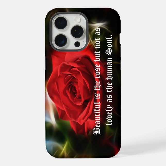 15 Pro Max Beau Red Rose iPhone / coque ipad (Verso)