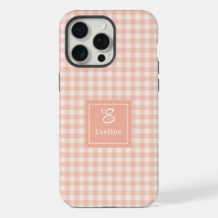 15 Pro Max Coque iPhone Corail Clair Personnalisée Élégante H