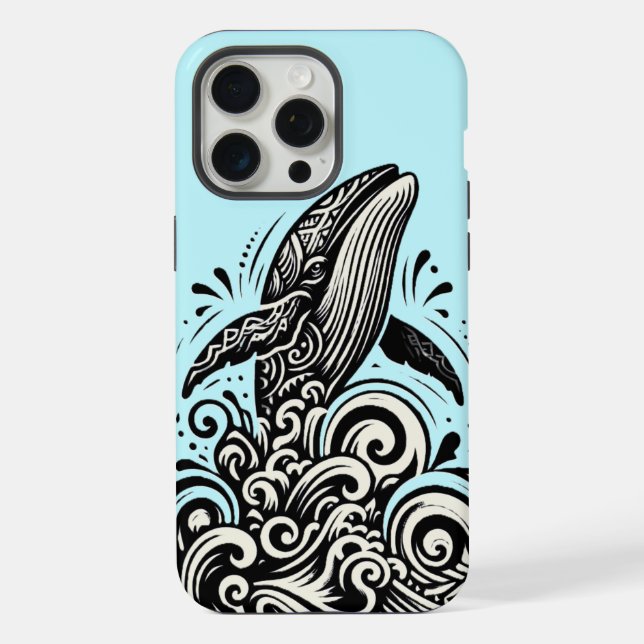 15 Pro Max Coque iphone de baleines de liaison (Verso)