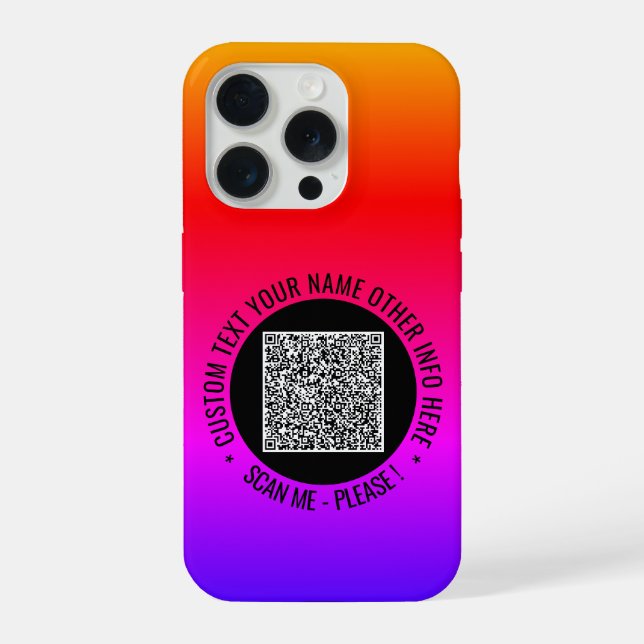 15 Pro Vos informations d'analyse de code QR coque iphone (Verso)