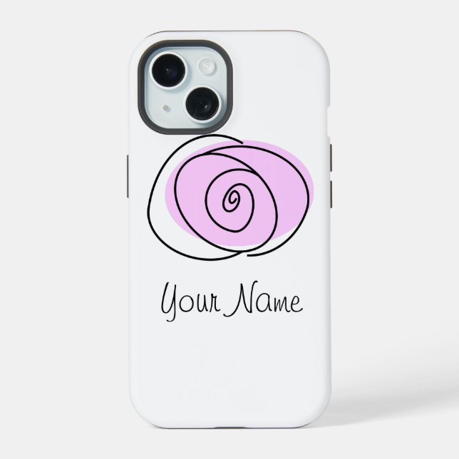15 Rose Lilac 'Nom' coque iphone (Verso)