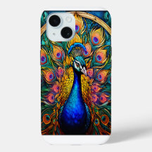 Style Verre Trait Peacock Coque iphone dur
