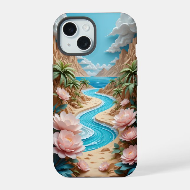 15 Tropical Bloom River iPhone / coque ipad (Verso)