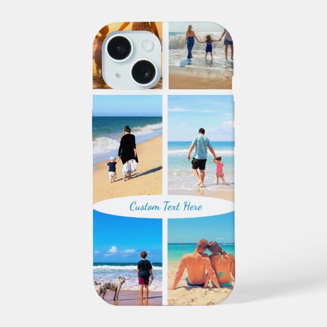 15 Votre coque iphone Collage Photo avec texte person (Verso)