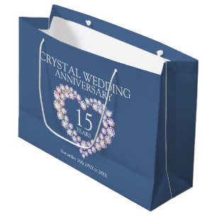 15e Crystal mariage anniversaire sac cadeau photo