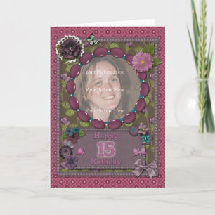 15ème Carte photo pour un anniversaire
