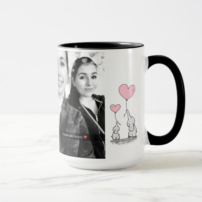 15oz tasse faite sur commande combinée du café (Droite)