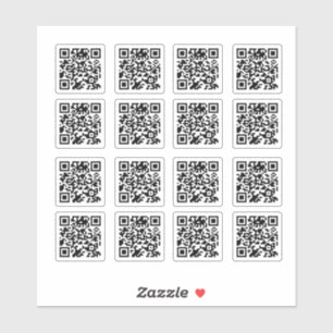 16 Autocollants transparents avec code QR personna