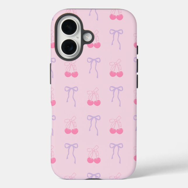 16 Bows and Cherries Coque iphone esthétique pour ell (Verso)