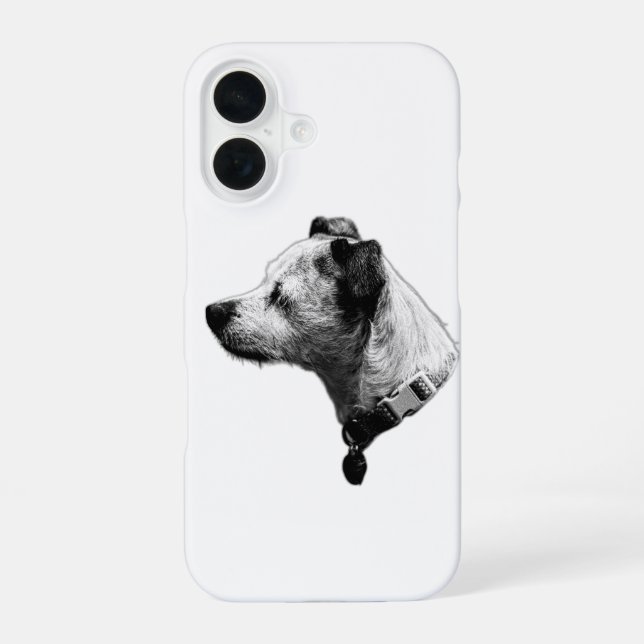 16 Calme Gaze Terrier Mix coque iphone (Verso)