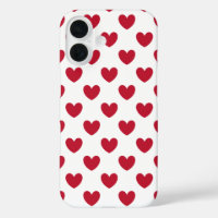 Cœurs pois rouges sur coque Case-Mate pour iPhone