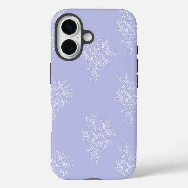 16 Coque iphone de modèle floral | Cadeau pour elle (Verso)