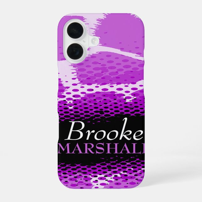 16 Coque iphone de poster de animal graphique violet  (Verso)