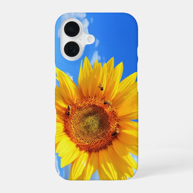 16 Coque iphone de tournesol et d'abeilles (Verso)