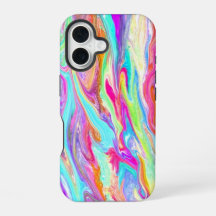 Coque iphone en néon couleur liquide