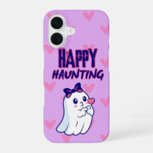 Coque iPhone fantôme mignon et joyeux de Halloween