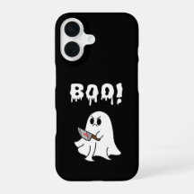 Coque iPhone Halloween "Boo!" fantôme mignon