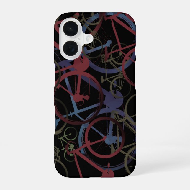 16 Coque noir-Mate coque iphone de vélos (Verso)