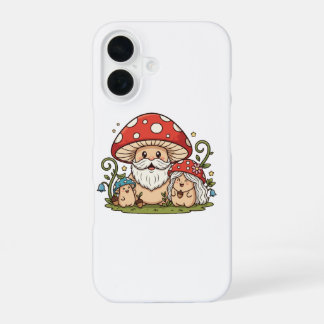 16 Cute Happy Mushroom Famille coque iphone imprimé