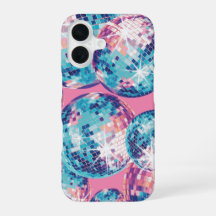 Disco Ball coque iphone rose bleu Y2K