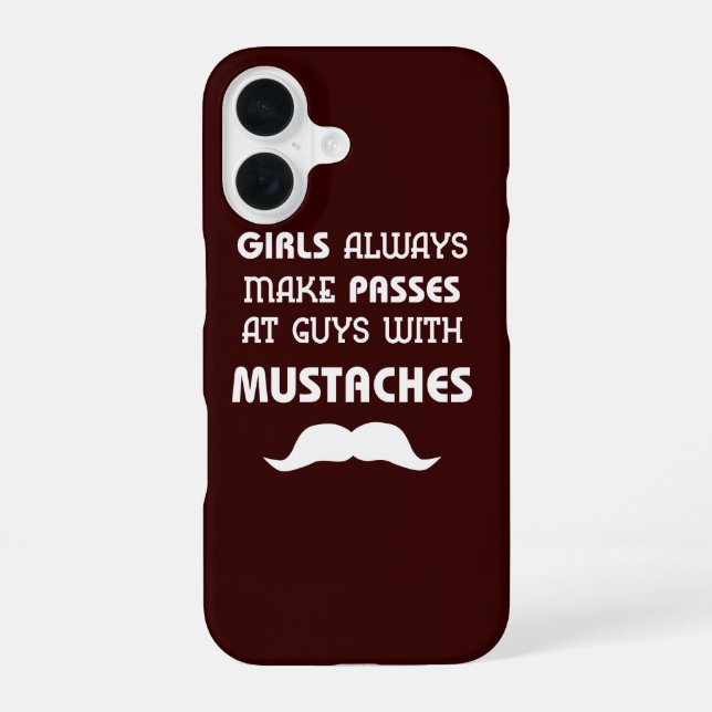 16 Drôle coque iphone de Moustache (Verso)