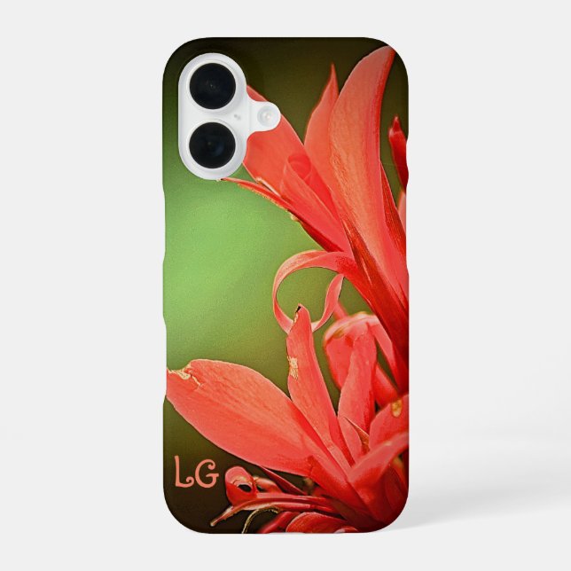 16 Fleur orange magnifique * coque iphone Coque-mat (Verso)