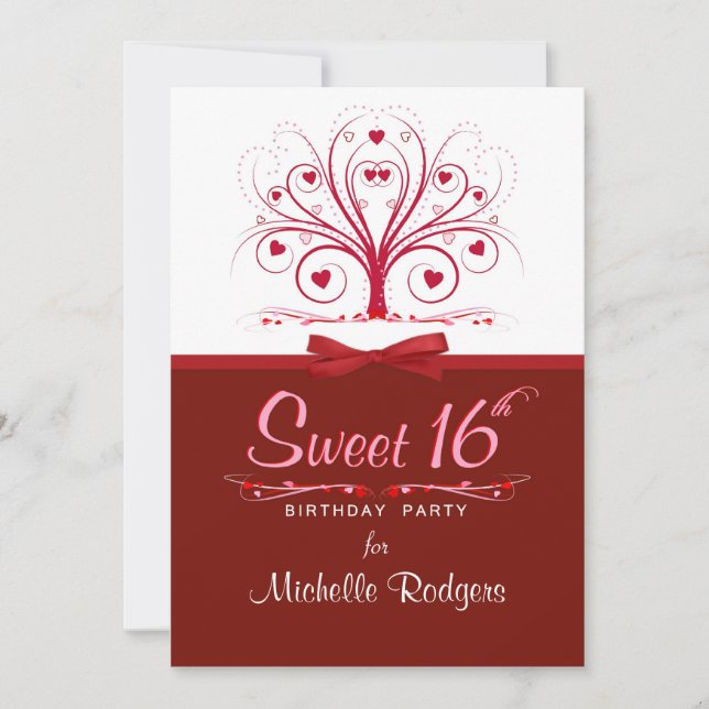 16 invitations photos pour l'anniversaire de Sweet (Devant)