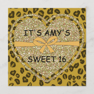 16 Invitations POSTERS DE ANIMAUX de Cheetah SWEET