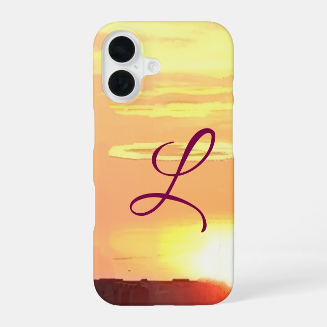 16 iPhone / coque ipad Sunset monogrammé (Verso)