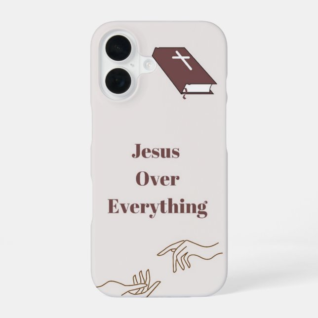 16 "Jésus sur tout" Coque iphone (Verso)