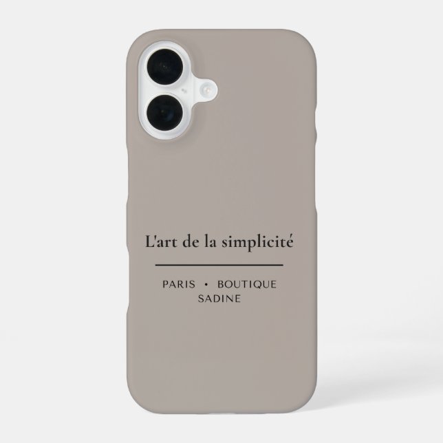 16 L'art de la Simplicité Coque iPhone en Pierre Chau (Verso)