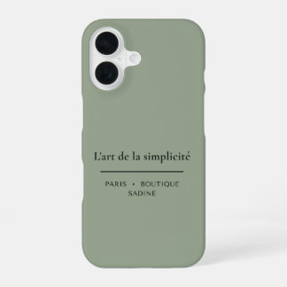 16 L'art de la Simplicité Coque iPhone Vert Sage