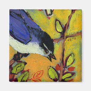 16 oiseaux, aucuns 9 - aimant carré
