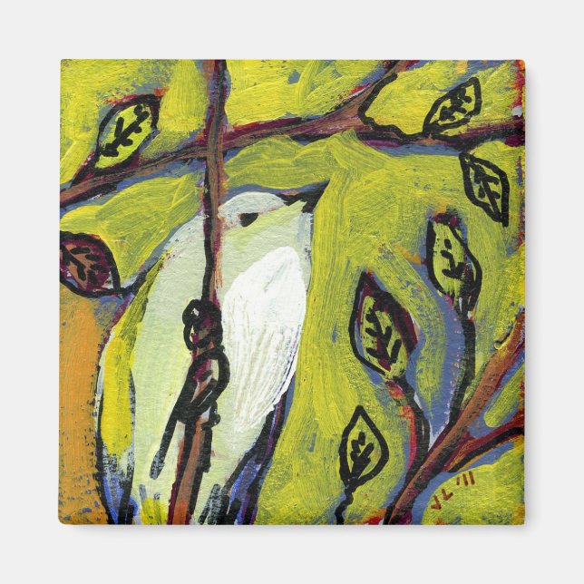 16 Oiseaux, no 10 - Aimant Carré (Devant)