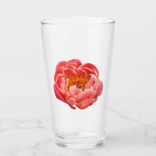 16 oz de verre - pivoine de corail
