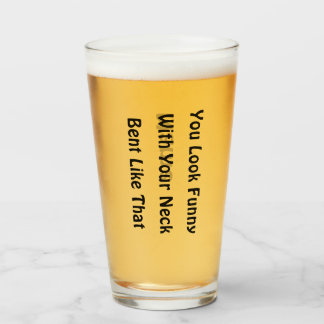 16 oz (once) de verre à bière à la pinte - "You Lo