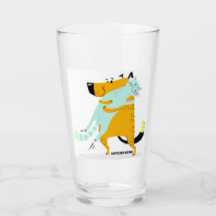 16 oz. Verre à pinte avec crochet de chien et de c