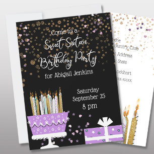 16 Parties scintillant gâteau et bougies