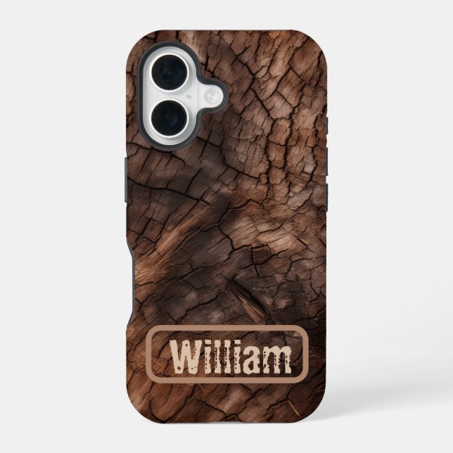 16 Personnaliser Rustic Tree Bark iPhone / coque ipad (Verso)