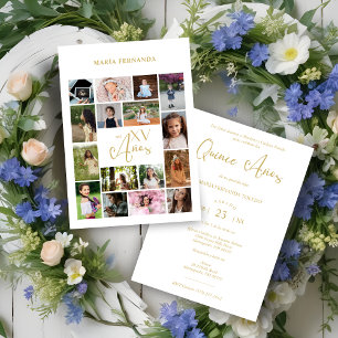 16 Photos Collage Chronologie Vie Mis XV Años