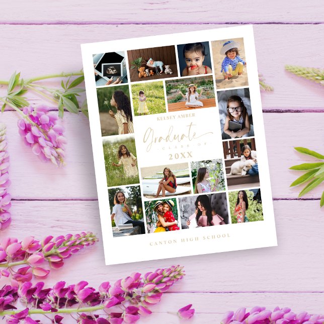 16 Photos Collage Timeline Life Graduation (Créateur téléchargé)