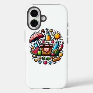 16 "Pique-nique dynamique Été Pour coque iphone