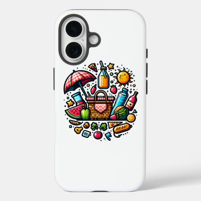 16 "Pique-nique dynamique | Été Pour coque iphone (Verso)