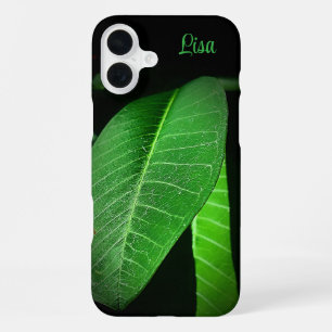 16 Plus Coque iphone Apple à feuille verte personnalisé